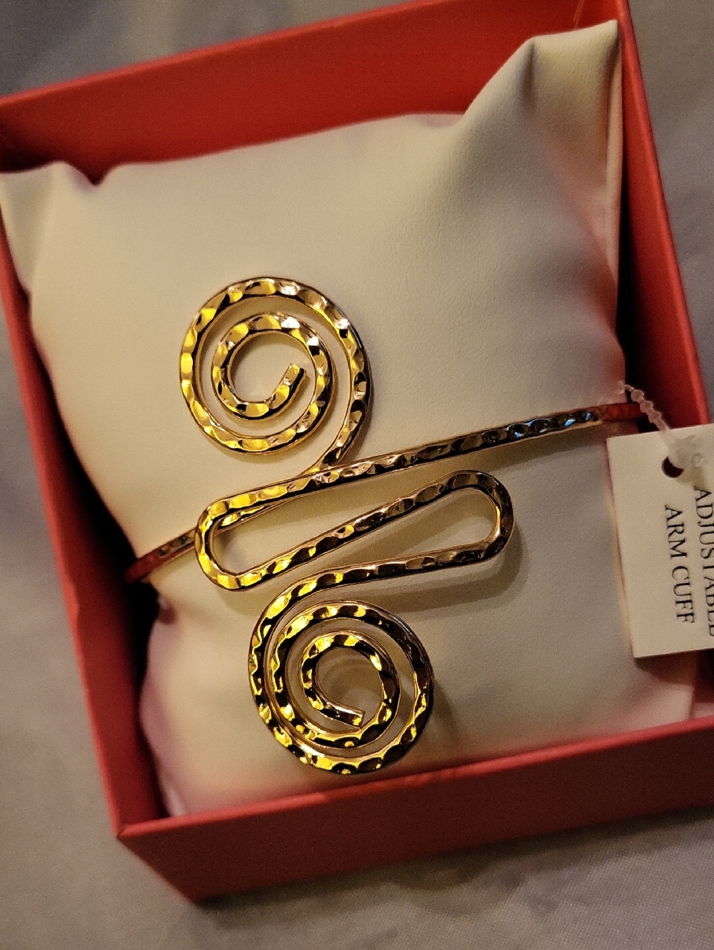 Atterri Gold Spiral Adjustable Arm Cuff Bracelet Bnib TL